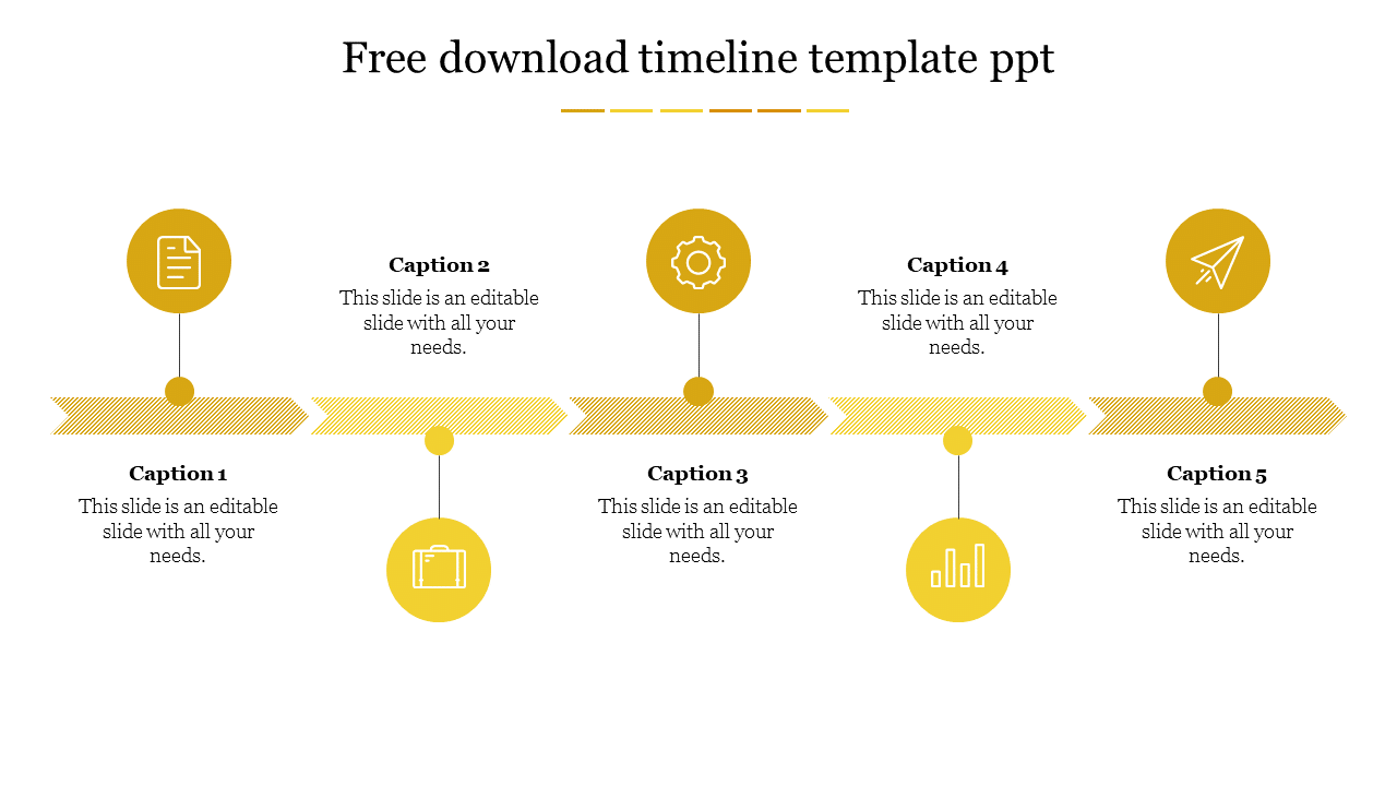 free download timeline template ppt-Yellow